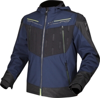 LS2 Zirconium,  textile jacket waterproof,  color: Dark Blue/Black/Neon-Yellow,  size: S