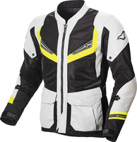 Macna Aerocon Night Eye,  textile jacket,  color: White/Black/Neon-Yellow,  size: L