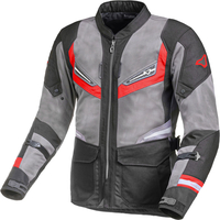 Macna Aerocon,  textile jacket,  color: Dark Grey/Grey/Red,  size: 3XL