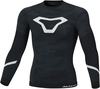 Macna Base Layer Summer,  functional shirt longsleeve,  color: Black/Silver,  size: S/M