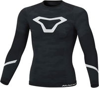 Macna Base Layer Summer,  functional shirt longsleeve,  color: Black/Silver,  size: S/M