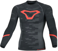 Macna Baselayer,  functional shirt longsleeve,  color: Black/Grey/Red,  size: L/XL