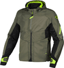 Macna Beacon,  textile jacket waterproof,  color: Dark Green/Black/Neon-Yellow,  size: S