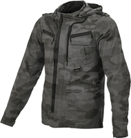 Macna Combat Camo,  textile jacket,  color: Dark Grey/Grey,  size: XS