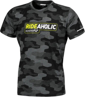 Macna Dazzle Rideaholic,  t-shirt,  color: Black/Grey/Neon-Yellow,  size: XL