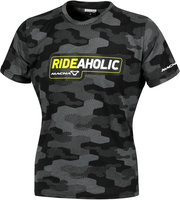 Macna Dazzle Rideaholic,  t-shirt women,  color: Black/Grey/Neon-Yellow,  size: XL