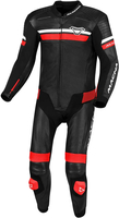 Macna Diabro,  leather suit 1pcs.,  color: Black/Red,  size: 58