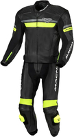 Macna Diabro,  leather suit 2pcs.,  color: Black/Neon-Yellow,  size: 58