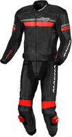 Macna Diabro,  leather suit 2pcs.,  color: Black/Red,  size: 52