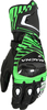 Macna GT,  gloves,  color: Black/Green/White,  size: S