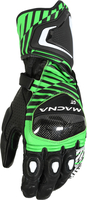 Macna GT,  gloves,  color: Black/Green/White,  size: XS
