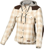 Macna Inland Tartan textile jacket/blouse women,  2nd choice item,  color: Beige/Brown,  size: L