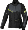Macna Mundial Night-Eye,  textile jacket waterproof women,  color: Black/Dark Grey/Neon-Yellow,  size: S