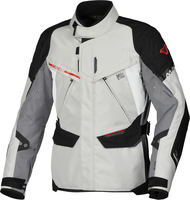 Macna Mundial,  textile jacket waterproof,  color: Light Grey/Grey/Black/Red,  size: XL