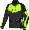 Macna Mundial,  textile jacket waterproof women,  color: Dark Grey/Neon-Yellow/Black,  size: M