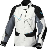 Macna Mundial,  textile jacket waterproof women,  color: Light Grey/Grey/Black,  size: M