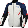 Macna Notch,  textile jacket waterproof,  color: Light Grey/Blue/Red,  size: S