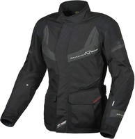Macna Rancher,  textile jacket waterproof women,  color: Black/Grey,  size: M