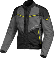 Macna Solute,  textile jacket waterproof,  color: Black/Grey/Neon-Yellow,  size: 3XL