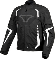 Macna Tazar,  textile jacket waterproof,  color: Black/White,  size: XS