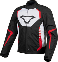 Macna Tazar,  textile jacket waterproof,  color: Black/White/Red,  size: M