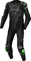 Macna Tronniq,  leather suit 1pcs. perforated,  color: Black/Green,  size: 52