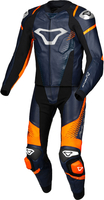 Macna Tronniq,  leather suit 2pcs.,  color: Dark Blue/Orange/Black,  size: 50