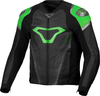 Macna Tronniq,  leather/textile jacket,  color: Black/Green,  size: 48