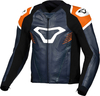 Macna Tronniq,  leather/textile jacket,  color: Dark Blue/Black/Orange/White,  size: 46