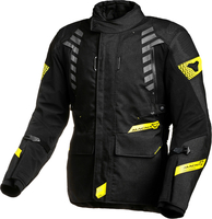 Macna Ultimax,  textile jacket waterproof,  color: Black/Neon-Yellow,  size: 4XL