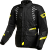 Macna Ultimax,  textile jacket waterproof,  color: Black/Neon-Yellow,  size: L