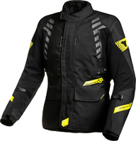 Macna Ultimax,  textile jacket waterproof women,  color: Black/Neon-Yellow,  size: L