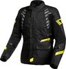 Macna Ultimax,  textile jacket waterproof women,  color: Black/Neon-Yellow,  size: M