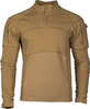 Mil-Tec Assault Field,  functional shirt longsleeve,  color: Light Brown (Coyote),  size: L