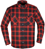 Modeka Colden,  textile jacket/shirt,  color: Black/Red,  size: L