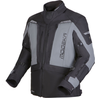Modeka Hydron,  textile jacket waterproof,  color: Black/Grey,  size: 3XL