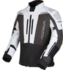 Modeka Hydron,  textile jacket waterproof,  color: Light Grey/Dark Grey/Black,  size: XXL