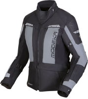 Modeka Hydron,  textile jacket waterproof women,  color: Black/Grey,  size: 38