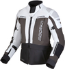 Modeka Hydron,  textile jacket waterproof women,  color: Light Grey/Dark Grey/Black,  size: 38