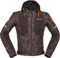 Modeka Jakson Camo 2in1,  textile jacket waterproof,  color: Black/Dark Grey,  size: 4XL