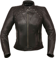 Modeka Jessy Gem,  leather jacket perforated women,  color: Black,  size: 34