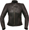 Modeka Jessy Gem,  leather jacket perforated women,  color: Black,  size: 38