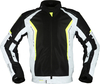 Modeka Khao Air,  textile jacket waterproof,  color: Black/Light Grey/Neon-Yellow,  size: XL