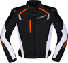 Modeka Lineos,  textile jacket,  color: Black/White/Neon-Orange,  size: S