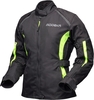 Modeka Luana,  textile jacket waterproof women,  color: Black/Neon-Yellow,  size: 34