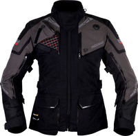 Modeka Panamericana II,  textile jacket waterproof women,  color: Black/Dark Grey,  size: 38