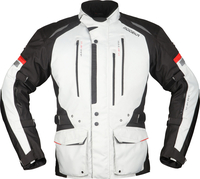 Modeka Striker II,  textile jacket,  color: Light Grey/Black,  size: M
