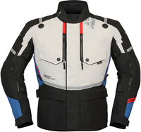 Modeka Trohn,  textile jacket waterproof,  color: Black/White/Blue,  size: 4XL