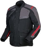 Modeka Varus,  textile jacket waterproof,  color: Black/Dark Grey,  size: XL