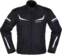 Modeka Yannik Air,  textile jacket waterproof,  color: Black/White,  size: XL